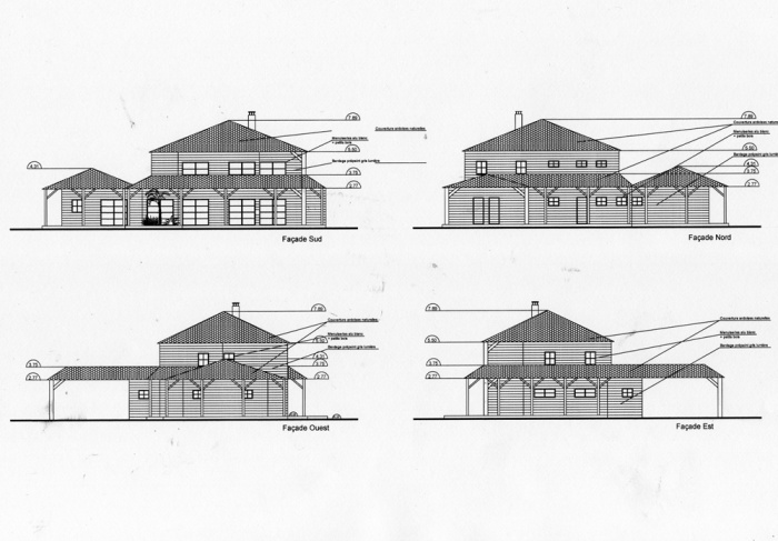 Construction d'une maison ( projet en cours ) : Façades 