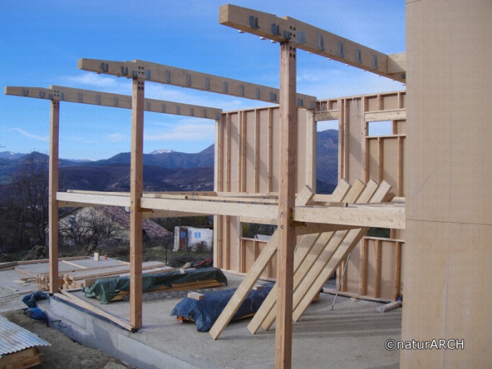 Maison et bureaux � �nergie positive : chantier1