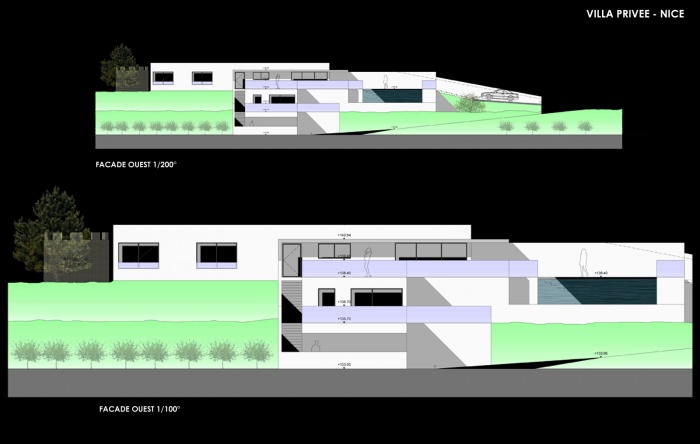 Conception d'une maison individuelle Contemporaine : hierro project christophe hierro architecte dplg nice villa privee contemporaine nice 5 copie