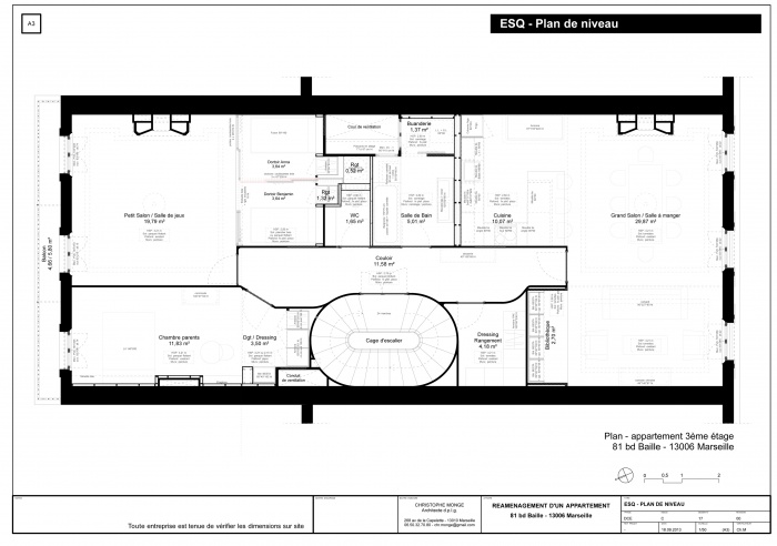 R�novation d'un 3 fen�tres marseillais : Plan projet