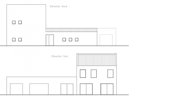 Cration d'une Maison Contemporaine Provenale : villa.contemporaine.elevation2.jeremy.azzaro.architecte.png