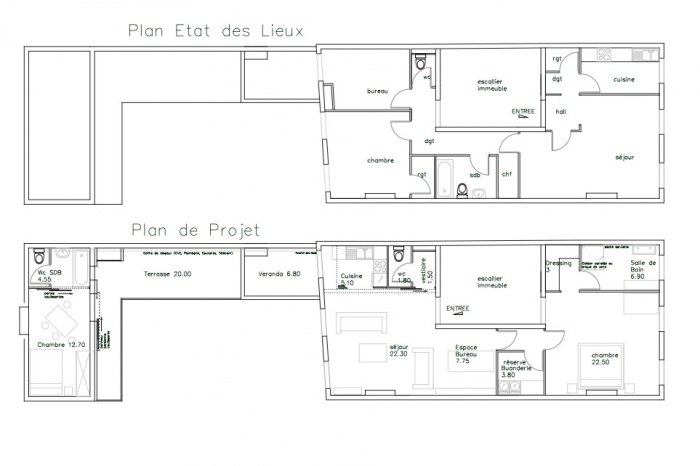 Ramnagement Intrieur dans un Immeuble ancien : appartement-dieude-plan-azzaro-architecte