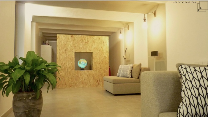 Cration dun Loft  lAppartement Jardin  : renovation-loft-cave-marseille-voutes-salon-osb-jeremy-azzaro-architecte